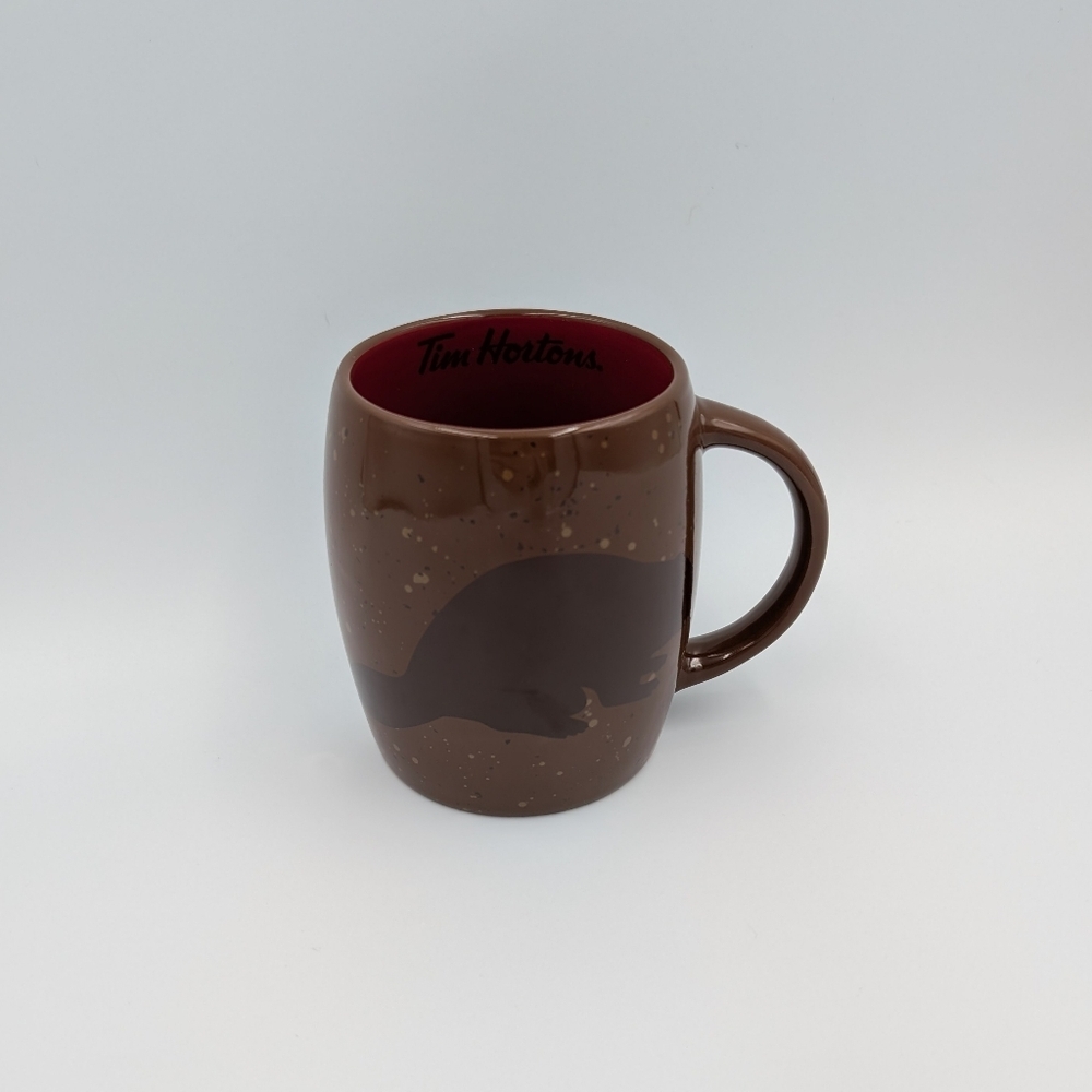 Tim Hortons Coffee Cup Limited Edition 2016 Canadian Beaver Coffee Mug Brown